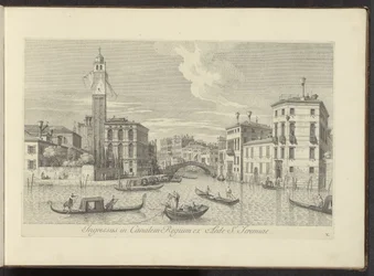 Gezicht op het Cannaregio en Palazzo Labia te Venetië