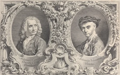 Portretten van Canaletto en Visentini