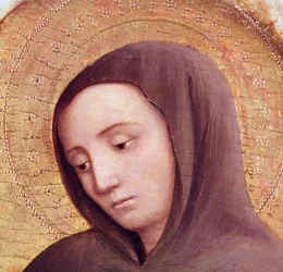 Hoofd van een heilige uit het altaarstuk van St. Jerome, 1441 (detail)