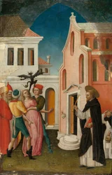 Sint Petrus Martelaar die een Door een Duivel Bezeten Vrouw Uitdrijft