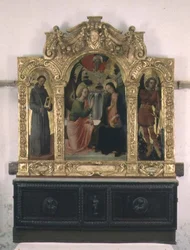 De annunciatie met SS. Franciscus en Michaël