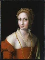 Italiaans: Portret van een jonge vrouw Portret van een jong meisje