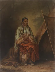 De vrouw van de gevlekte staart