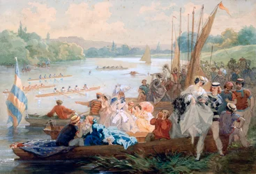 Een Regatta in Asnieres Tijdens het Tweede Keizerrijk, c1868-1905