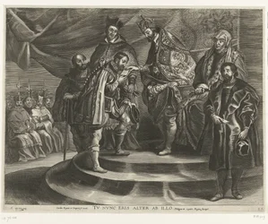 Troonsafstand van Karel V; intocht van Ferdinand te Gent in 1635 (blad 25)