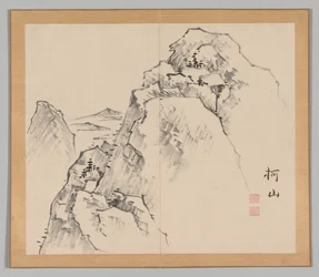 Dubbel Album van Landschapsstudies na Ikeno Taiga, Volume 1 blad 27