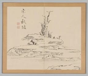 Dubbel album van landschapsstudies naar Ikeno Taiga, Deel 2 blad 12, 18e eeuw