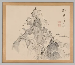 Dubbel album van landschapsstudies naar Ikeno Taiga, Volume 2 blad 2, 18e eeuw