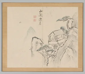 Dubbel album van landschapsstudies naar Ikeno Taiga, Volume 2 blad 31, 18e eeuw