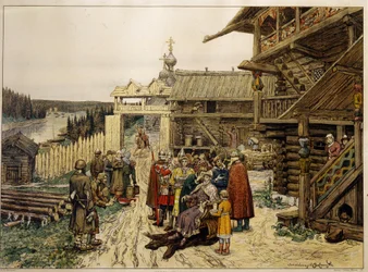 Feodale rechtbank van een Russische prins