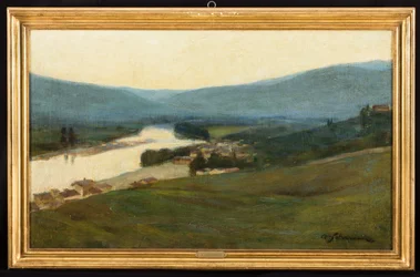 Toscaans Landschap met Rivier