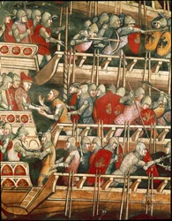 Zeeslag bij Punta Salvore in de Golf van Triëst (detail)