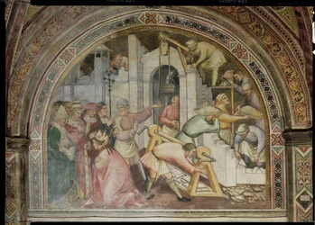 De Geschiedenis van Paus Alexander III (1105-81): Bouw van de Stad Alessandria, 1407