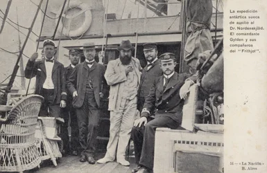 Zweedse missie om de schipbreukelingen van Otto Nordenskjolds Antarctische expeditie te redden, ca. 1904