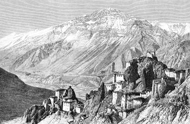 Dankar, Lahul en Spiti, India, 1895