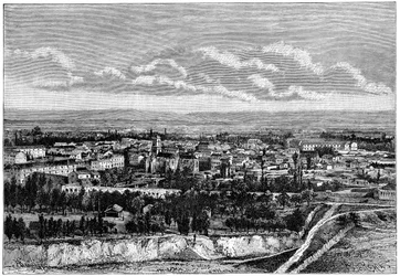 Uitzicht op Blida, Algerije, c1890