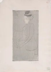 Zittende Vrouw met Gevederde Hoed ca. 1893