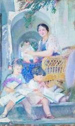 Familie onder de bogen
