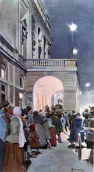 De nieuwsgierigen voor het Teatro alla Scala