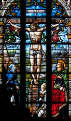 Kathedraal Sainte-Marie, Auch, Gers, 2018 (glas-in-loodraam)