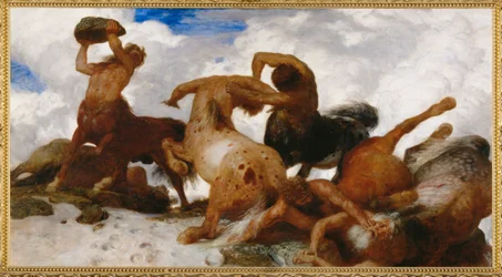 Kentaurenkampf - Een gevecht van centauren ... (schilderij op doek)