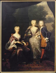 Landgravin Marie Louise van Hessen-Kassel (1688-1765), Prinses van Oranje, met kinderen