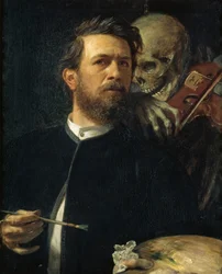Zelfportret met de Dood die de Viool Speelt