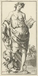 Personificatie van de zangkunst (serie titel: Een-en-veertigh stuks, verscheydene Sinnebeelden)