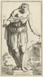 Personificatie van godvruchtigheid (Godvrugtigheid) (Een-en-veertigh stuks, verscheydene Sinnebeelden)