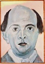 Zelfportret in blauw