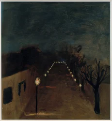 Nachtelijke straat