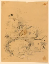 Molen over een stroom