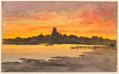 Zonsondergang, Nantucket