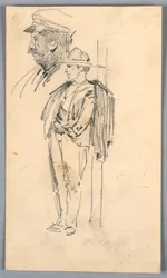 Twee schetsen van mannen