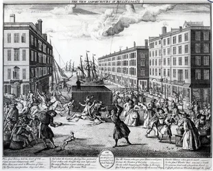 Het Uitzicht en de Humor van Billingsgate, 1736