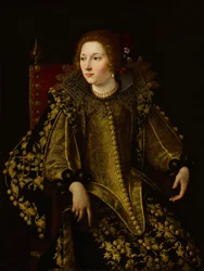 Italiaans: Ritratto di una donna seduta (signora Caterina Savelli) Portret van een zittende dame (senora Caterina Savelli)