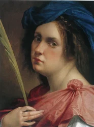 Zelfportret als Sint-Catharina van Alexandrië