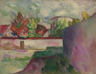 Landschap, kasteelreeks, ca. 1910 (olieverf op paneel)