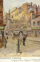 Verdwenen Londen - Kingsgate Street, Holborn (beroemd gemaakt door Dickens)