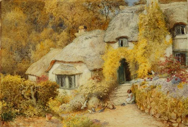 Huisjes in Selworthy, Somerset