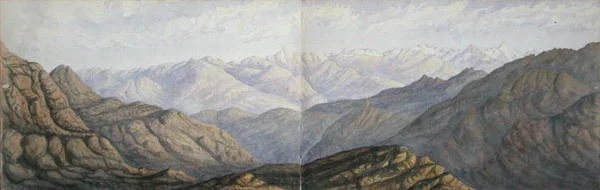 Zonsondergang in de bergen