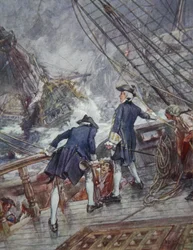Hawke, illustratie uit Drakes Drum en andere liederen van de zee door Henry Newbolt (1862-1938) uitgegeven 1905