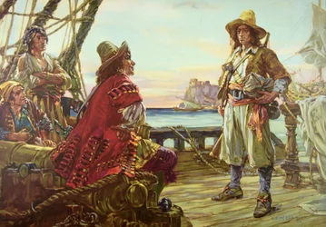 Werving voor een piratenschip in de 17e eeuw