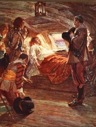 De dood van admiraal Blake (1599-1657) illustratie uit 
