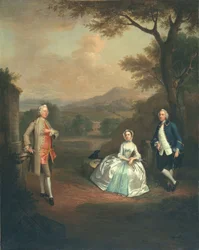 Sir George Lyttelton, Bart., met Lt. Col. Richard Lyttelton, en Rachel, hertogin van Bridgewater, 1748