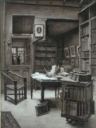 Het interieur van een boekwinkel