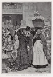 Na de Feesten - een Scène in Covent Garden Market