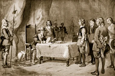 Zwitserse gezanten voor Cromwell, illustratie uit 