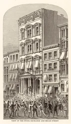 Uitzicht op de Beurs en Broad Street