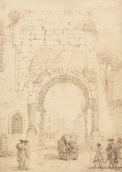 De Boog van Titus vanaf het Forum, Rome